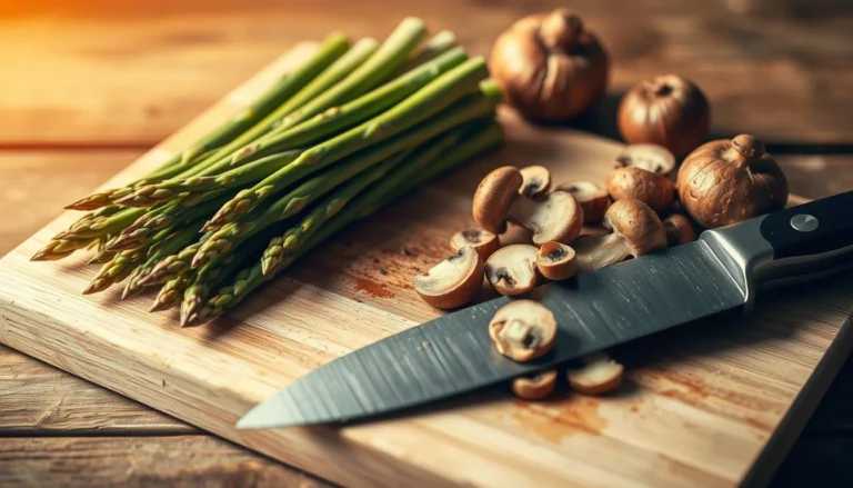 asparagus and mushrooms