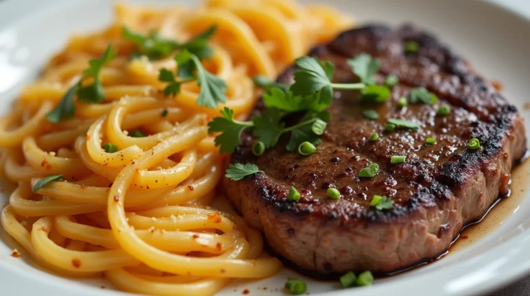 steak and pasta